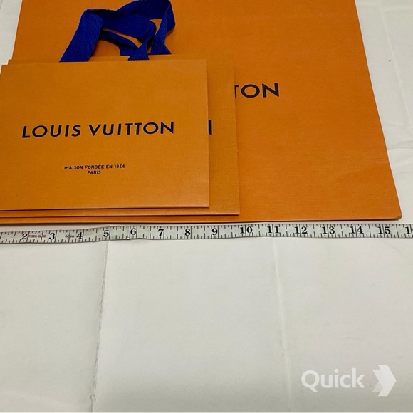 Louis Vuitton Gift Bag and Blue Ribbon - 6 pcs bundle set - Picture 9 of 12